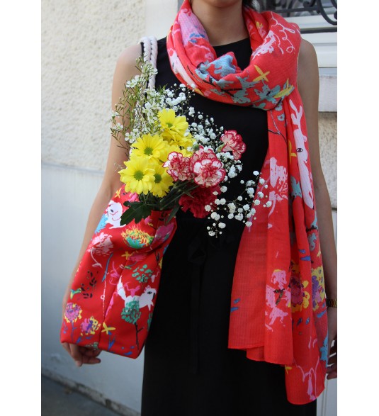 Foulard coloré Escapade Pylones