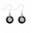 35456 - Pendientes colgantes de vidrio soplado - Duo Milk - Noir / Argent