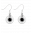 35456 - Boucles d\'oreilles crochet en verre soufflées - Duo Milk - Blanc / Noir