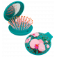 16958 - 2 in 1 hairbrush and mirror - Lady Retro - Orchid Blue