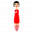 24251 - Retractable ballpoint pen - Fashion Girl Pen - Rouge