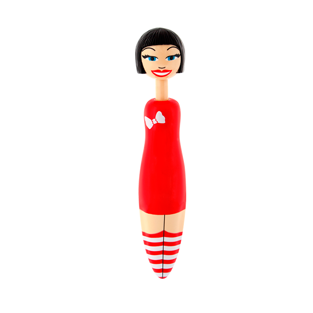 Stylo rétractable - Fashion Girl Pen - Rouge - Pylones