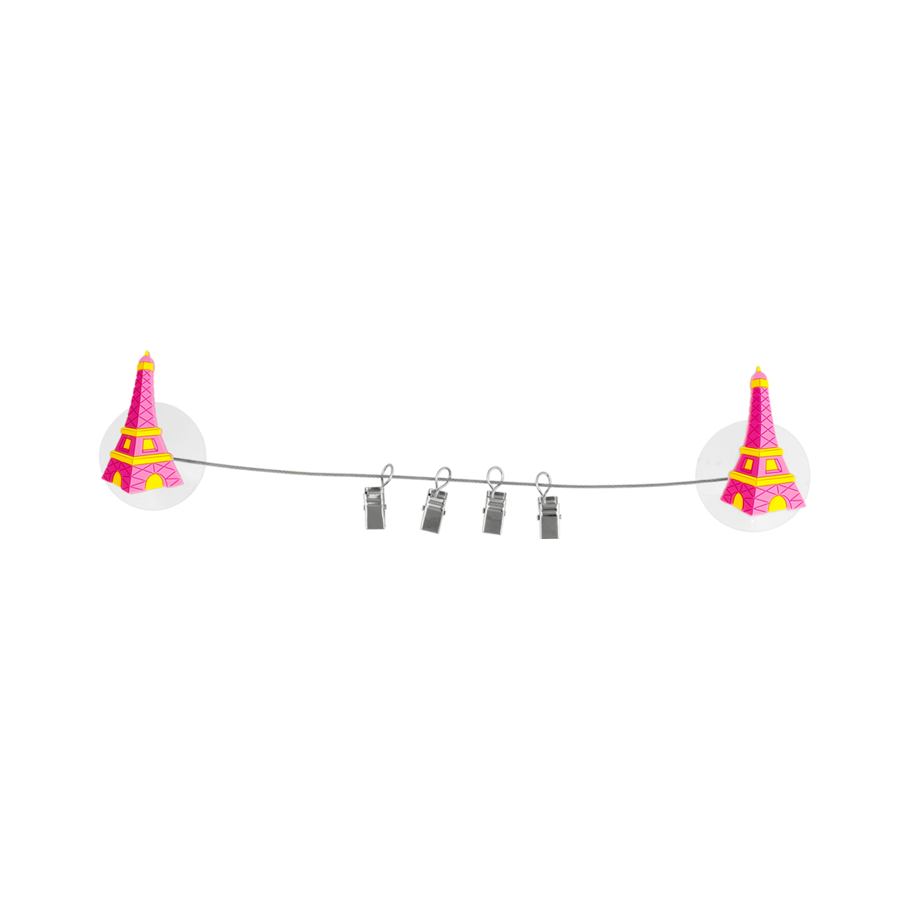 4 suction cup clips Aniclip Pink Eiffel Tower Pylones