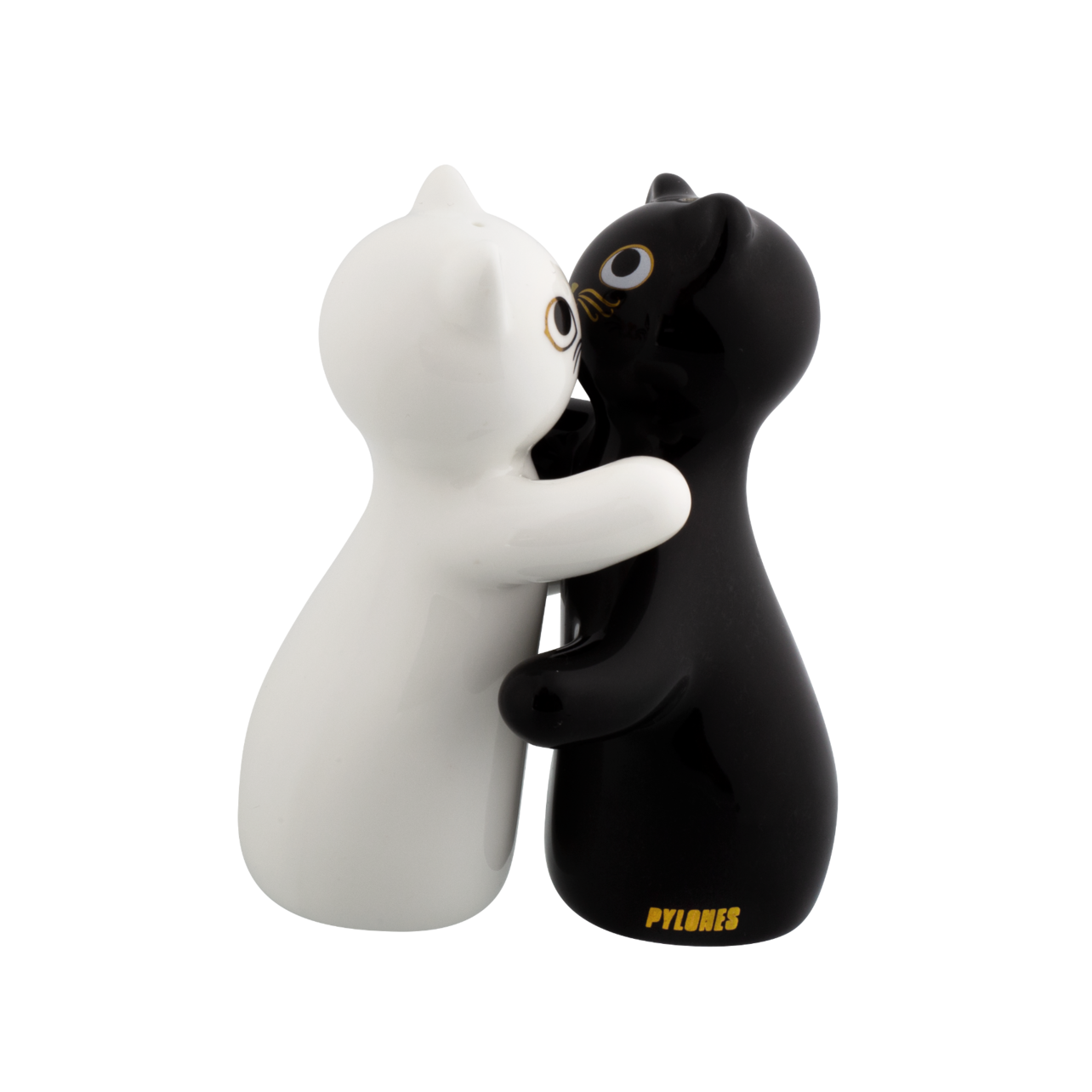 Salt and pepper shaker Hugcats Black / White Pylones