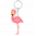 30622 - Porte-clés - Ani-keyri - Flamingo