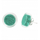 29201 - Boucles d\'oreilles clou en verre soufflées - Cachou Billes - Turquoise