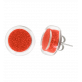29201 - Boucles d\'oreilles clou en verre soufflées - Cachou Billes - Rouge