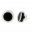 29201 - Boucles d\'oreilles clou en verre soufflées - Cachou Billes - Noir