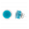 29201 - Pendientes con tuerca de vidrio soplado - Cachou Billes - Bleu roi