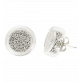 29201 - Boucles d\'oreilles clou en verre soufflées - Cachou Billes - Argent