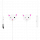 31237 - Earphones with integrated microphone - Swing - Chat blanc