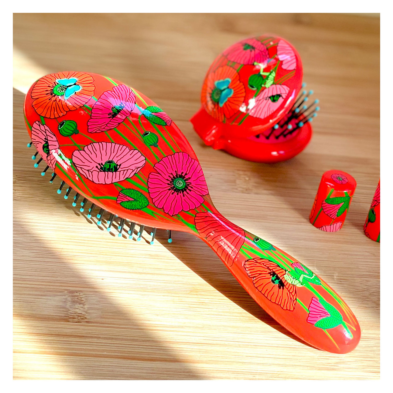 Miss Melody Spazzola Pieghevole Per Capelli Bimbi Con Specchio, Motivo Cavallo E Strass, Assortita