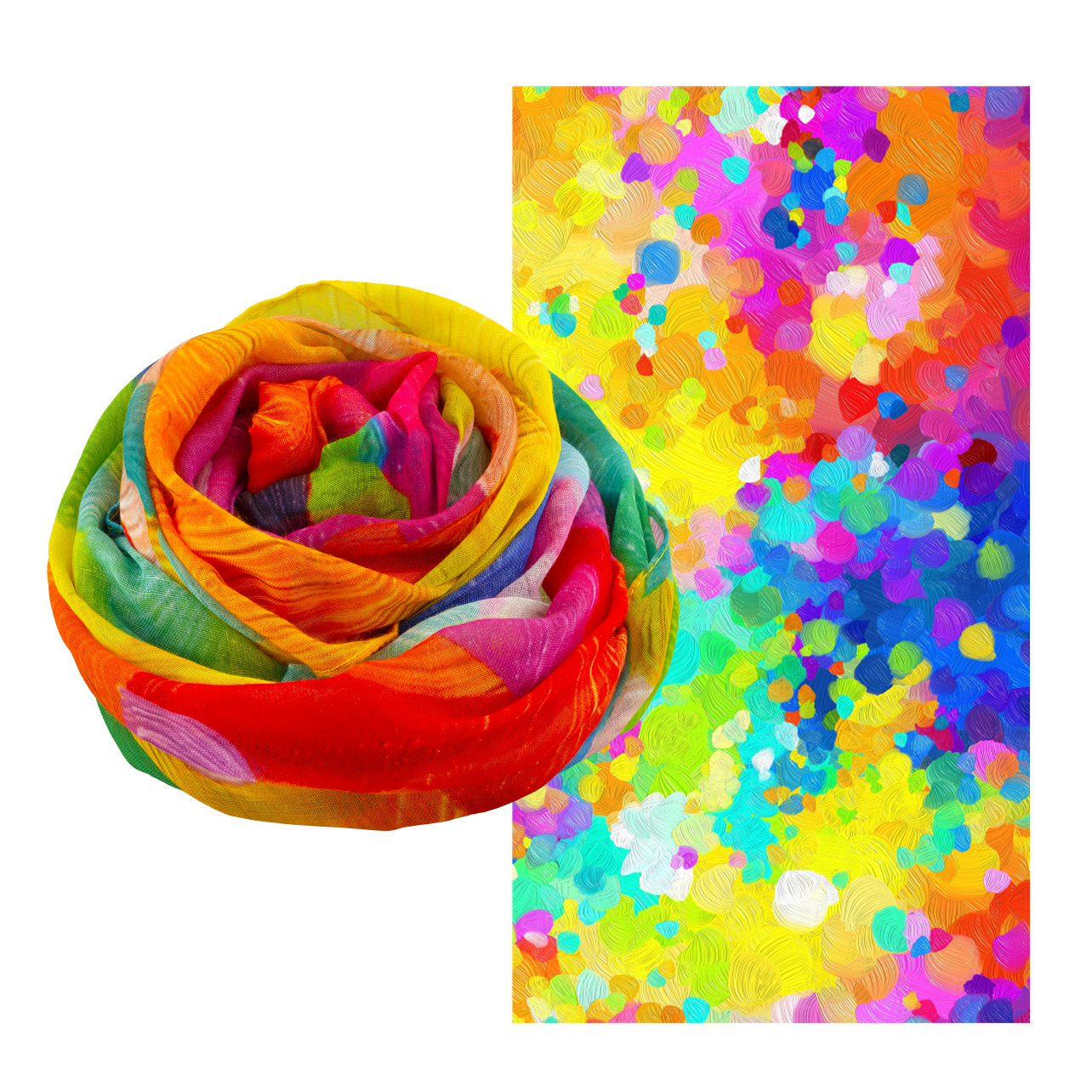 Foulard coloré - Balade - Palette - Pylones