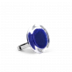 31354 - Glass ring - Cachou Nano Billes - Bleu Foncé