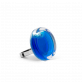 33487 - Bague en verre soufflée - Cachou Nano Transparent - Bleu Foncé
