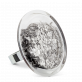 28873 - Glass ring - Cachou Giga Paillettes - Argent