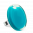 28635 - Bague en verre soufflée - Cachou Giga Milk - Turquoise