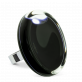 28635 - Glass ring - Cachou Giga Milk - Noir