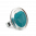 28823 - Glass ring - Cachou Medium Billes - Turquoise