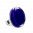 28654 - Bague en verre soufflée - Cachou Medium Milk - Bleu Foncé