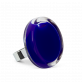 28654 - Anello in vetro - Cachou Medium Milk - Bleu Foncé
