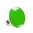 28654 - Bague en verre soufflée - Cachou Medium Milk - Vert foncé