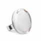 28654 - Bague en verre soufflée - Cachou Medium Milk - Blanc