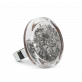 28876 - Glass ring - Cachou Medium Paillettes - Argent