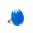 28672 - Bague en verre soufflée - Cachou Mini Milk - Bleu roi