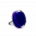 28672 - Bague en verre soufflée - Cachou Mini Milk - Bleu Foncé