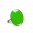 28672 - Bague en verre soufflée - Cachou Mini Milk - Vert foncé