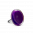 28672 - Bague en verre soufflée - Cachou Mini Milk - Violet foncé