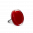 28672 - Bague en verre soufflée - Cachou Mini Milk - Rouge foncé