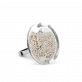 28836 - Glass ring - Cachou Mini Billes - Argent