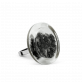 28879 - Glass ring - Cachou Mini Paillettes - Noir