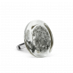 28879 - Glass ring - Cachou Mini Paillettes - Argent