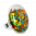 29074 - Bague en verre soufflée - Galet Giga Mix Perles - Perles Printemps