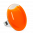 28979 - Bague en verre soufflée - Galet Giga Milk - Orange