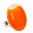 28979 - Glass ring - Galet Giga Milk - Orange