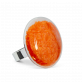 32935 - Anello in vetro - Galet Medium Paillettes Colors - Orange