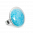 Glass ring - Galet Medium Paillettes Colors