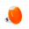 28998 - Bague en verre soufflée - Galet Medium Milk - Orange