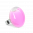 28998 - Bague en verre soufflée - Galet Medium Milk - Bubble Gum