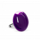 29016 - Glass ring - Galet Mini Milk - Violet foncé