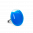 29016 - Bague en verre soufflée - Galet Mini Milk - Bleu roi