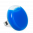 34775 - Bague en verre soufflée - Platine Giga Milk - Bleu roi