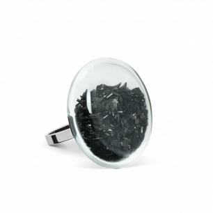 Glass ring - Platine Mini Paillettes