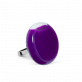 34825 - Bague en verre soufflée - Platine Mini Milk - Violet foncé