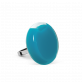 34825 - Anello in vetro - Platine Mini Milk - Turquoise