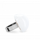 28800 - Bague en verre soufflée - Dome Mini Milk - Blanc